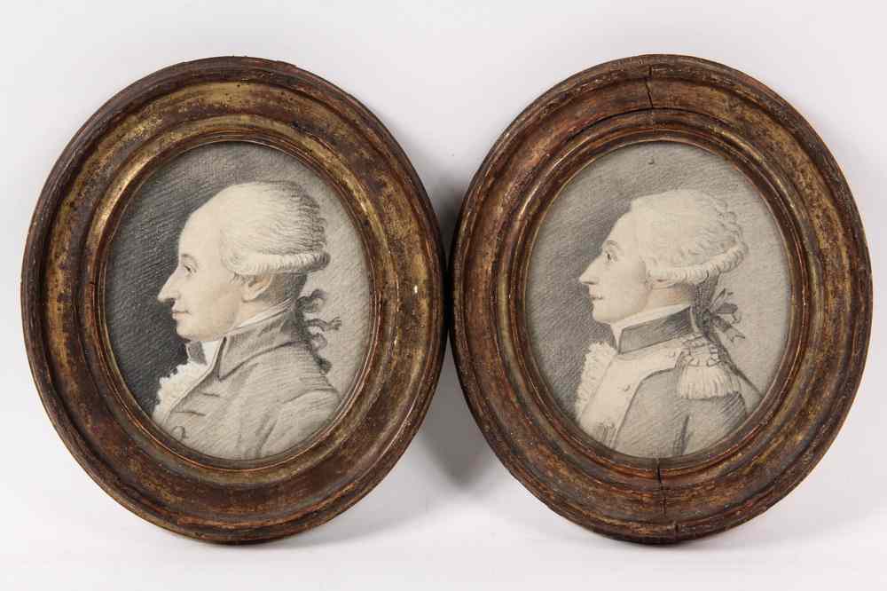 Appraisal: PAIR OF PORTRAITS - a gentleman and a military officer