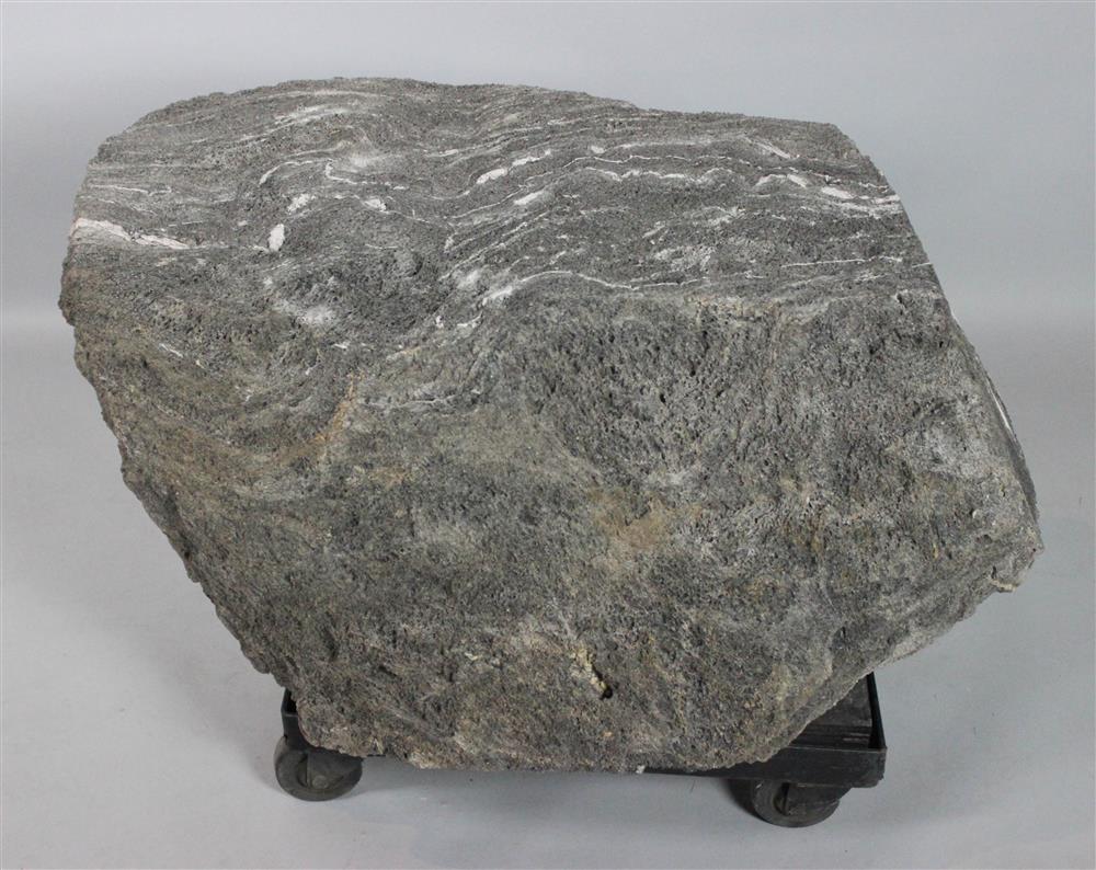 Appraisal: LARGE GRAY LAVA BOULDER ESTATE OF TOM CLANCY natural irregular