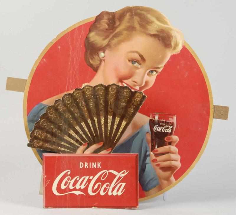 Appraisal: Cardboard Coca-Cola Festoon Element Description s to s Features lady