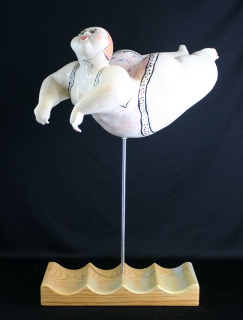 Appraisal: A Hazel McKinnon porcelain figure of a diver on stand