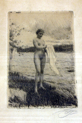 Appraisal: ANDERS L ZORN ETCHING AND DRYPOINT Sweden - Titled Dal