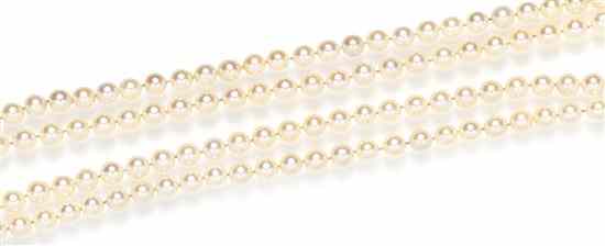 Appraisal: A Single Strand Cultured Pearl Necklace containing pearls measuring approximately