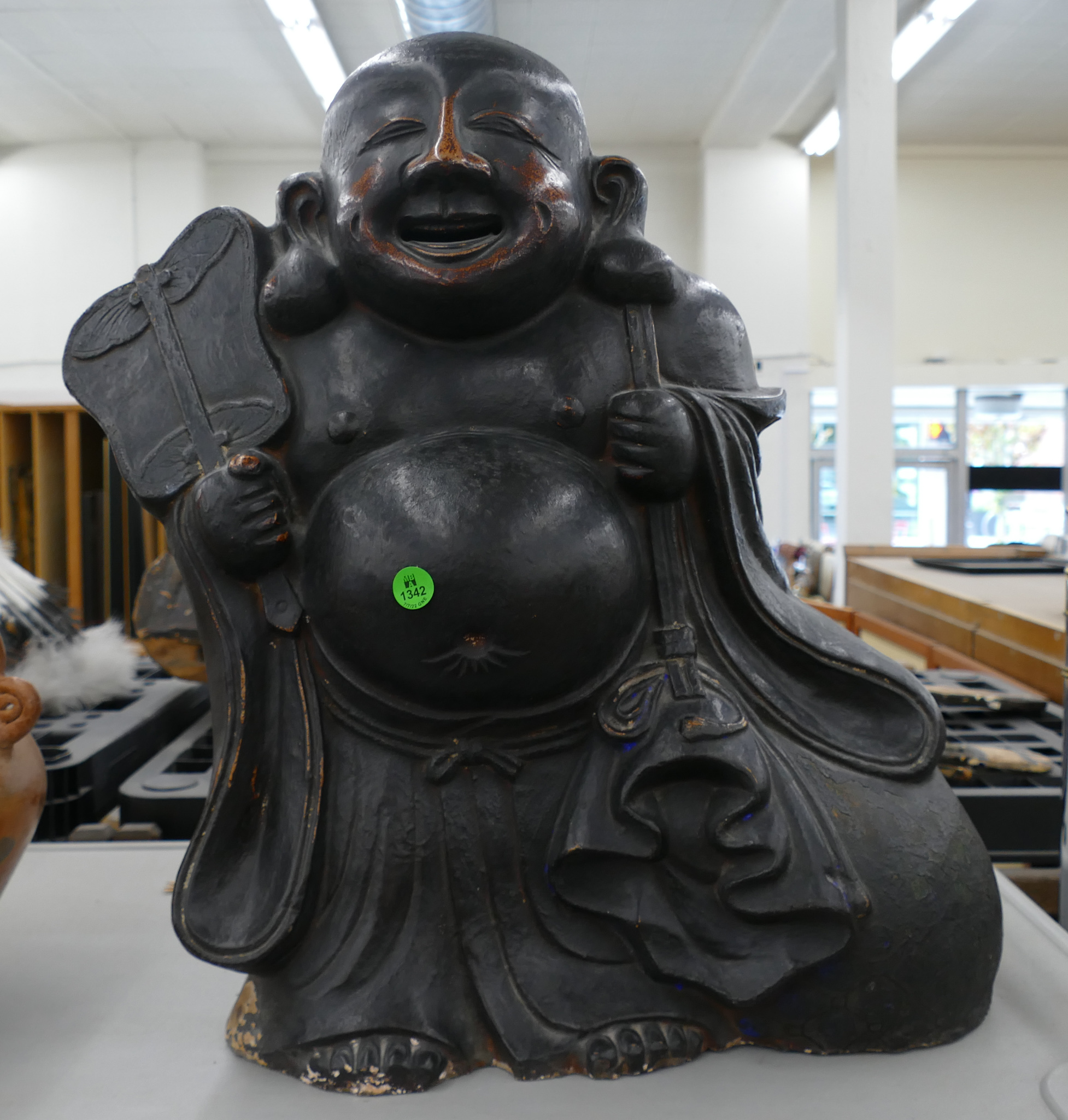 Appraisal: Large Meiji Japanese Hotei Ceramic Happy Buddha ''