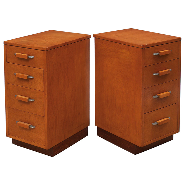 Appraisal: Eliel Saarinen and Pipsan Swanson Saarinen nightstands pair by Johnson