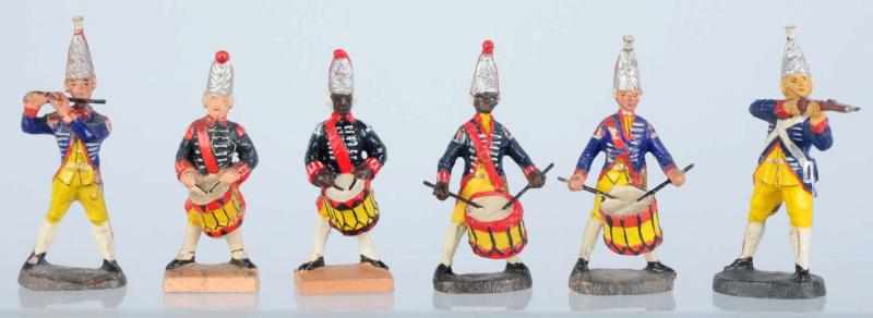 Appraisal: Lot of Elastolin Lineol Prussians With standing drummers Includes Standing