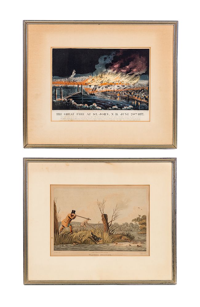 Appraisal: H Alken Flacker Shooting Currier The Great Fire Good condition