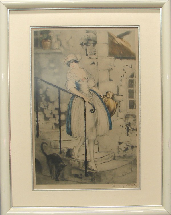 Appraisal: Milkmaid circa color etching x image SLR lower left V