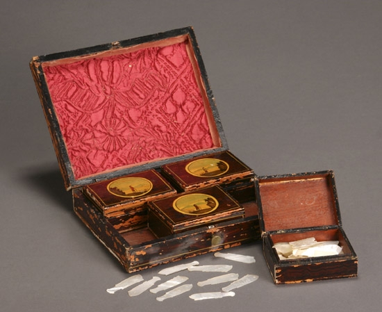 Appraisal: Cased Chinese Export Set of Mother-of-Pearl Game Counters Made for