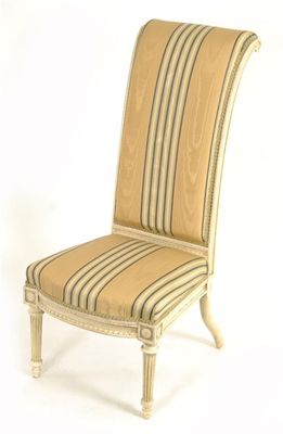 Appraisal: A cream painted and upholstered prie dieu chair