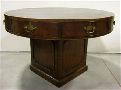 Appraisal: George III style mahogany leather top center table H Diam