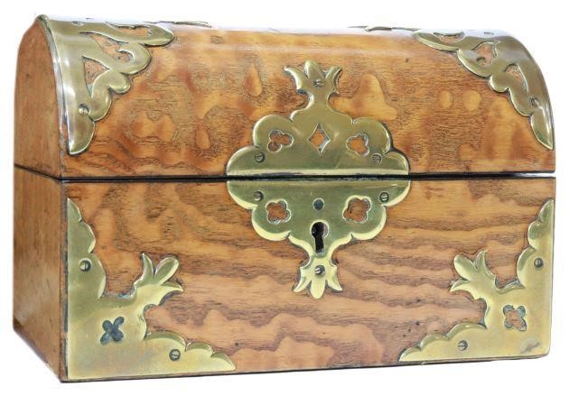 Appraisal: Scottish Victorian figured wood stationary box Wilson Company th c