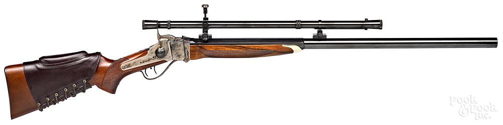 Appraisal: Italian Pedersoli Sharp's silhouette rifle Italian Pedersoli Sharp's silhouette falling