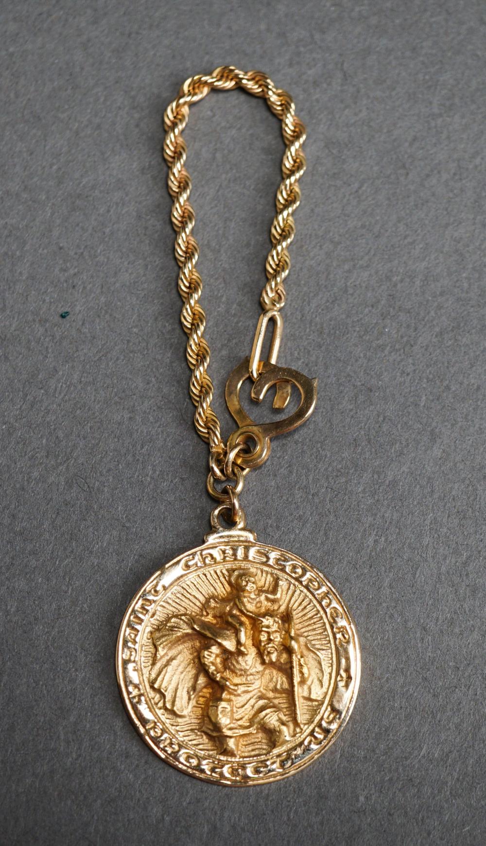 Appraisal: -Karat Yellow-Gold 'St Christopher' Charm dwt