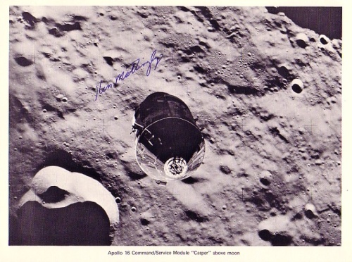 Appraisal: Ken Mattingly A lithograph of the CSM in lunar orbit