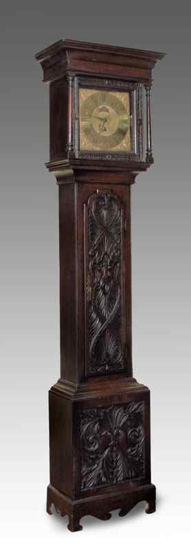 Appraisal: ENGLISH NORTHWIND CARVED LONG CASE CLOCK English case with carved