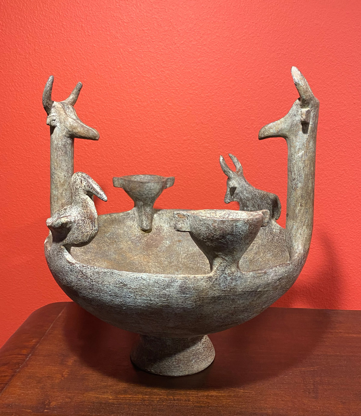 Appraisal: MULTI FIGURE VESSEL ''CYPRIOT BOWL'' Middle Bronze Age style Cypriot