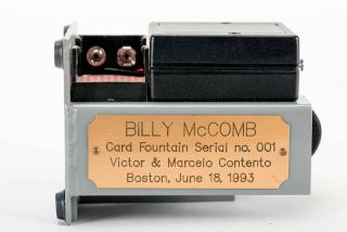 Appraisal: McComb Billy New Generation Card Fountain Boston Victor and Marcelo