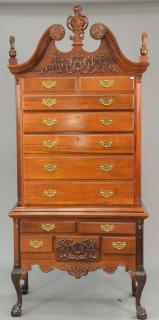 Appraisal: Chippendale style mahogany highboy Philadelphia style late th century ht