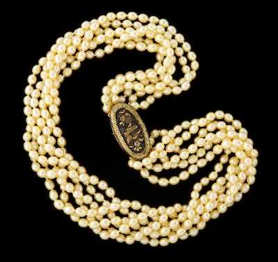 Appraisal: A Gump's Kashira k Gold and Golden Pearl Torsade Necklace