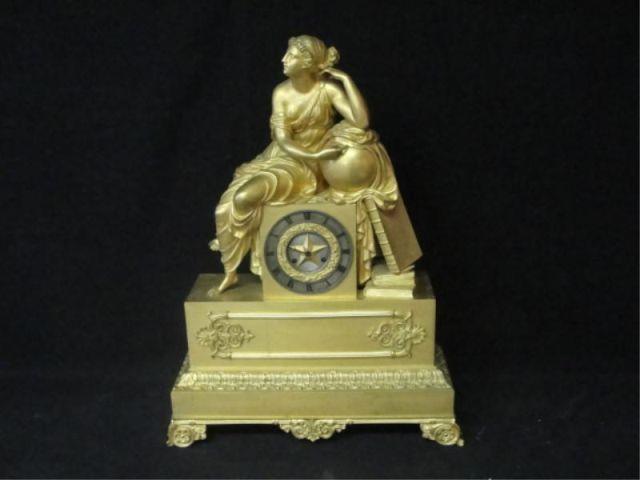 Appraisal: Dore Bronze Clock As is From a Larchmont home Dimensions