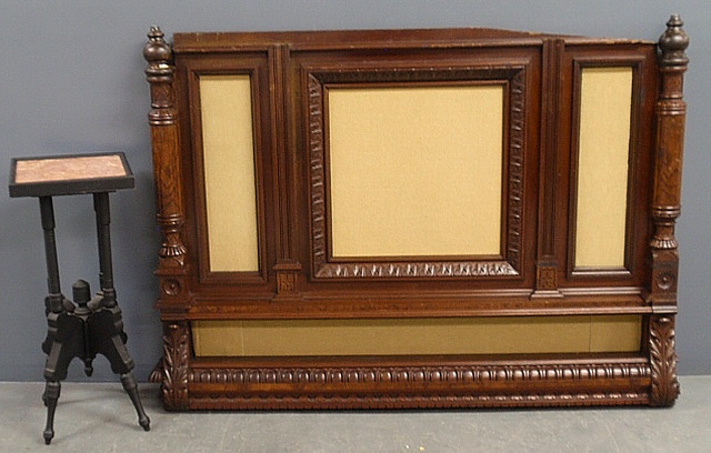 Appraisal: - Carved walnut partial upper back section of an Empire