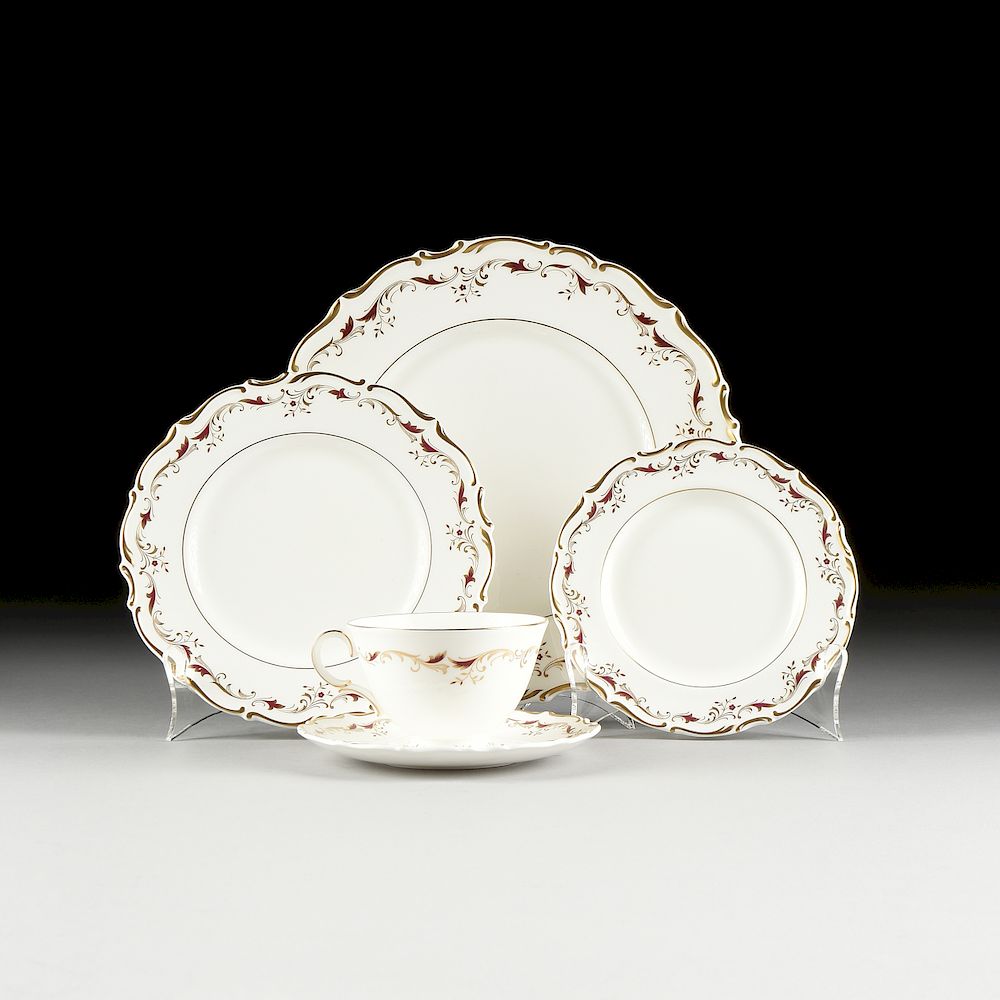 Appraisal: A FIFTY SIX PIECE ROYAL DOULTON BONE CHINA PARTIAL DINNER