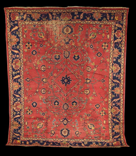 Appraisal: Antique Turkish Oushak Carpet ' x '