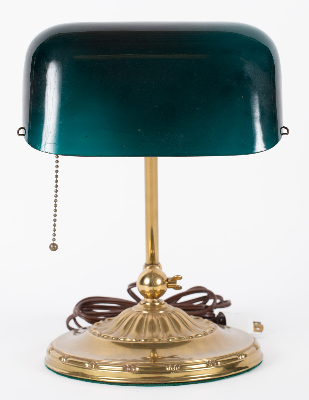 Appraisal: Emeralite No desk lamp circa s brass base with cased