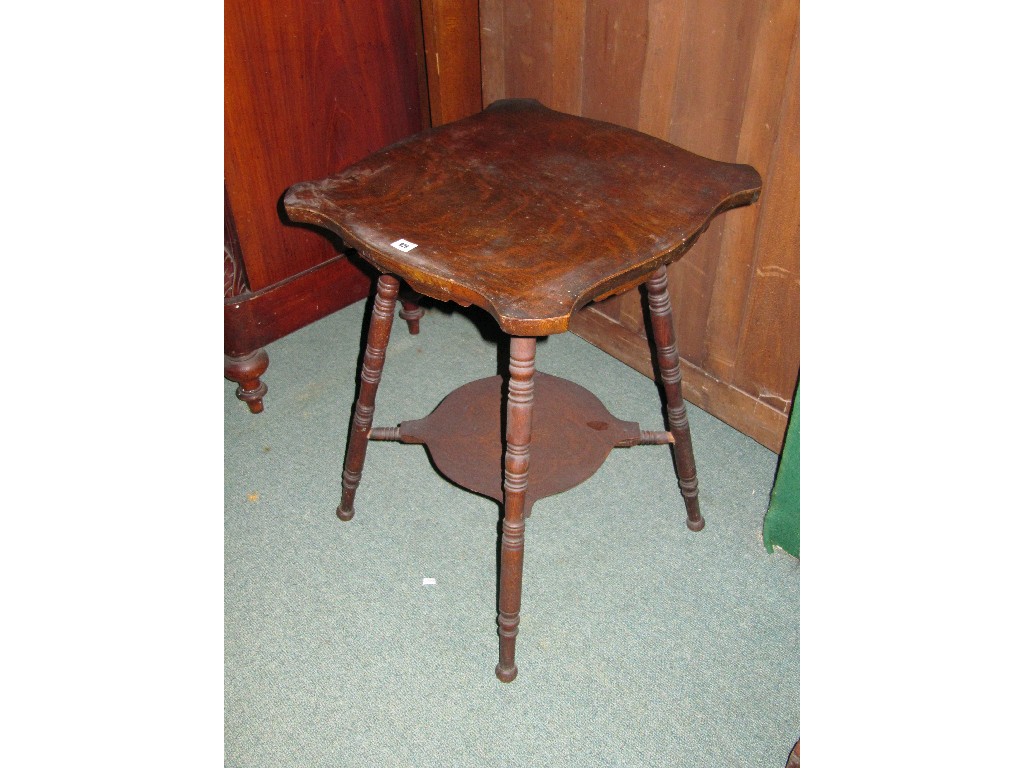 Appraisal: Oak two tier occasional table