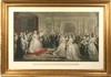 Appraisal: ENGRAVING HANDCOLORED - 'Lady Washington's Reception' with window mat for