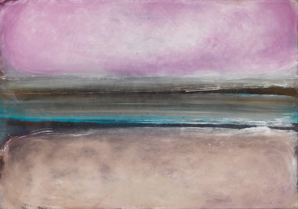 Appraisal: ED CLARK - Untitled Color pastels pigment and pencil on