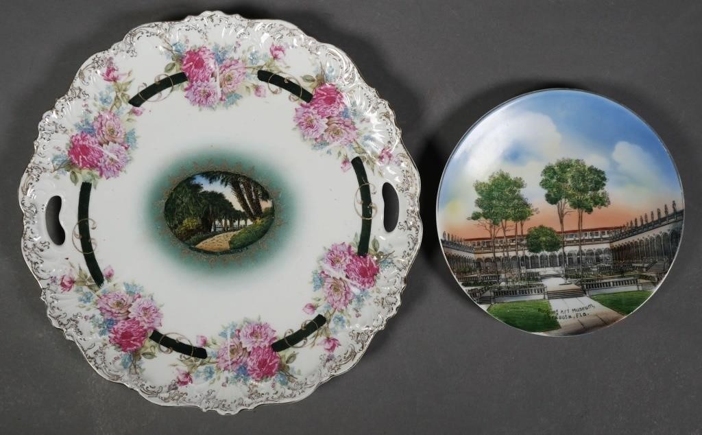 Appraisal: Two vintage souvenir plates largest Indian Mound Ringling Museum No