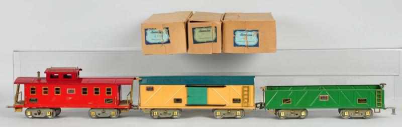 Appraisal: Lot of American Flyer Freight Train Cars Description Standard gauge