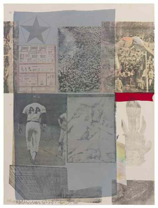 Appraisal: Robert Rauschenberg American - Back Out mixed media and serigraph