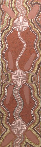 Appraisal: ABORIGINAL PAINTING AUSTRALIAN TH CENTURY x Aboriginal painting on linen