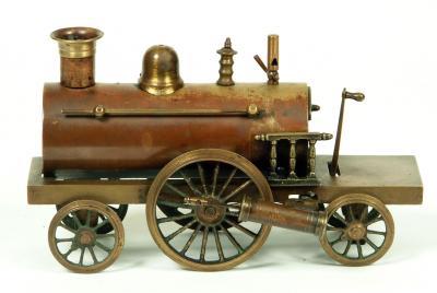 Appraisal: gauge th century floor Dribbler locomotive brass construction with two