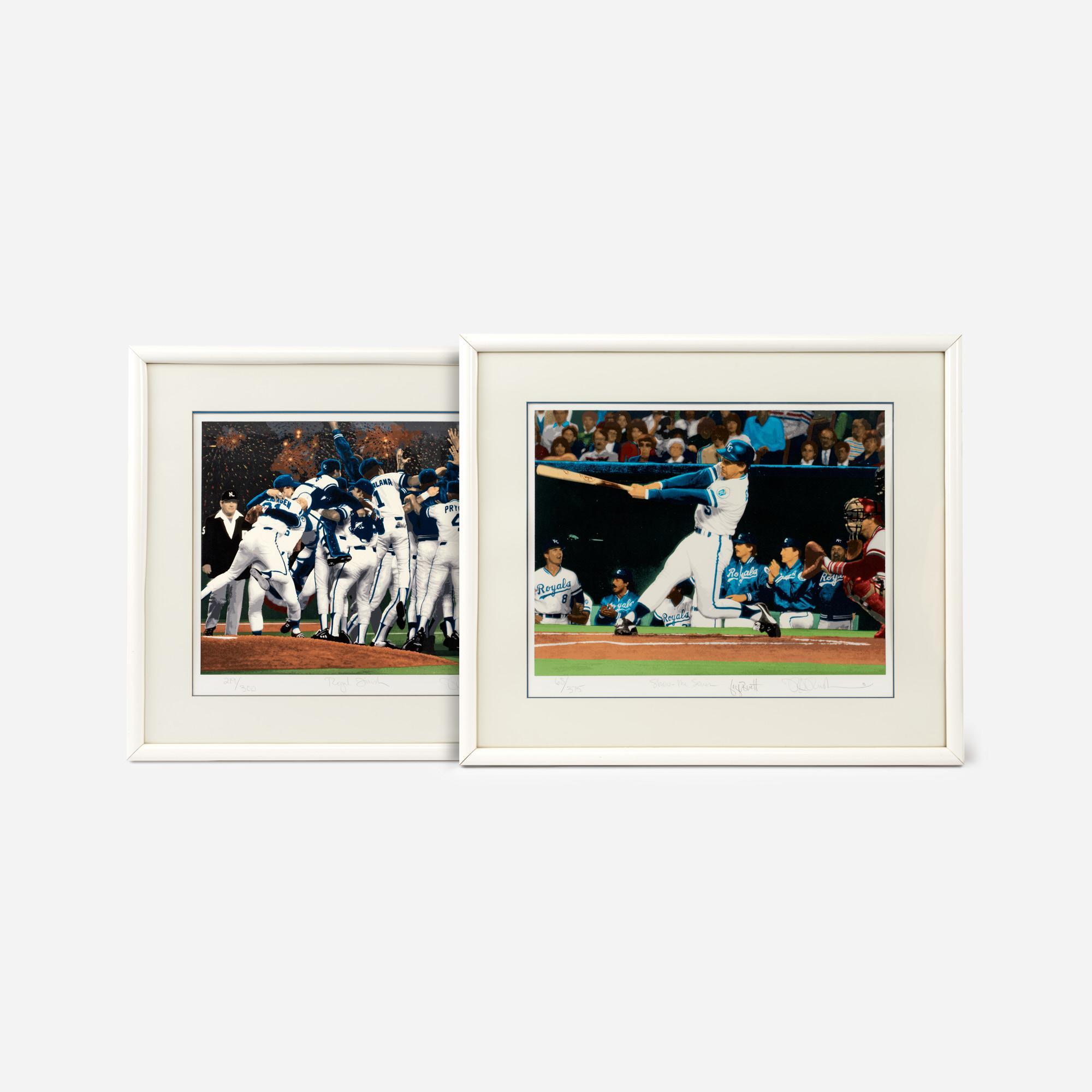 Appraisal: TWO RICK RUSH SERIGRAPHS ONE SIGNED BY GEORGE BRETT Rick