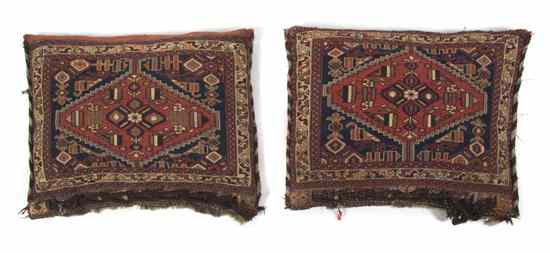 Appraisal: A Pair of Northwest Persian Wool Cushions each with geometric