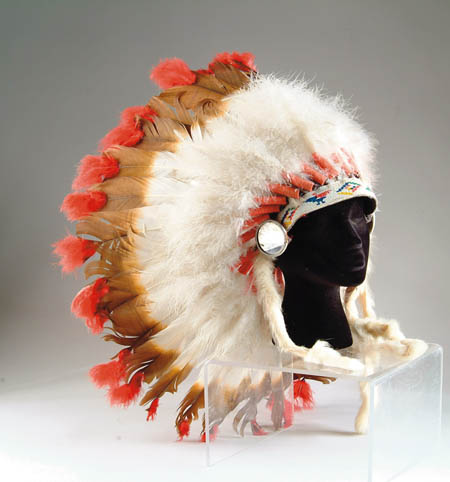 Appraisal: PLAINS INDIAN STYLE TH CENTURY HEAD DRESS The headband is