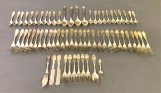 Appraisal: Grouping of Pure Coin Silver Flatware Fourteen Glass Paperweight Miscellaneous