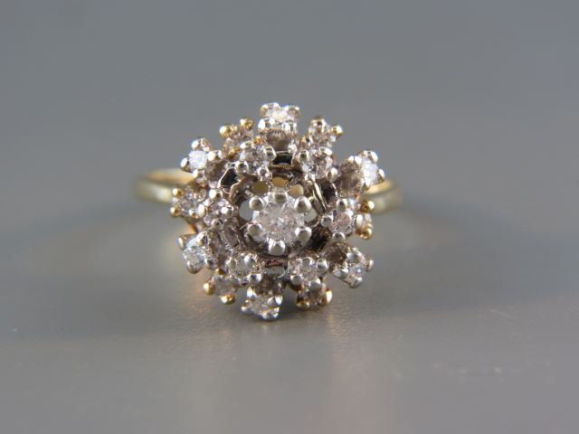 Appraisal: Diamond Ring round diamonds totaling carat k yellow gold size