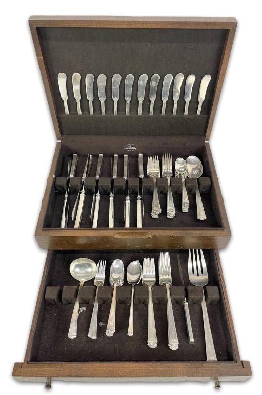 Appraisal: pc J S Co Sterling Flatware Set Dinner Knives Butter