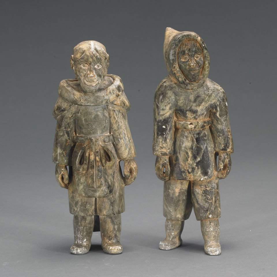 Appraisal: MANNUMI SHAQU - E - Cape Dorset HUNTER AND WIFE