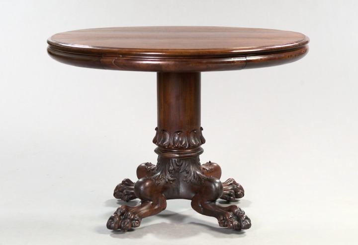 Appraisal: American Late Classical Revival Mahogany Breakfast Table fourth quarter th