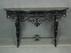 Appraisal: CONSOLE TABLE - CIRCA - WROUGHT IRON BASE MARBLE TOP