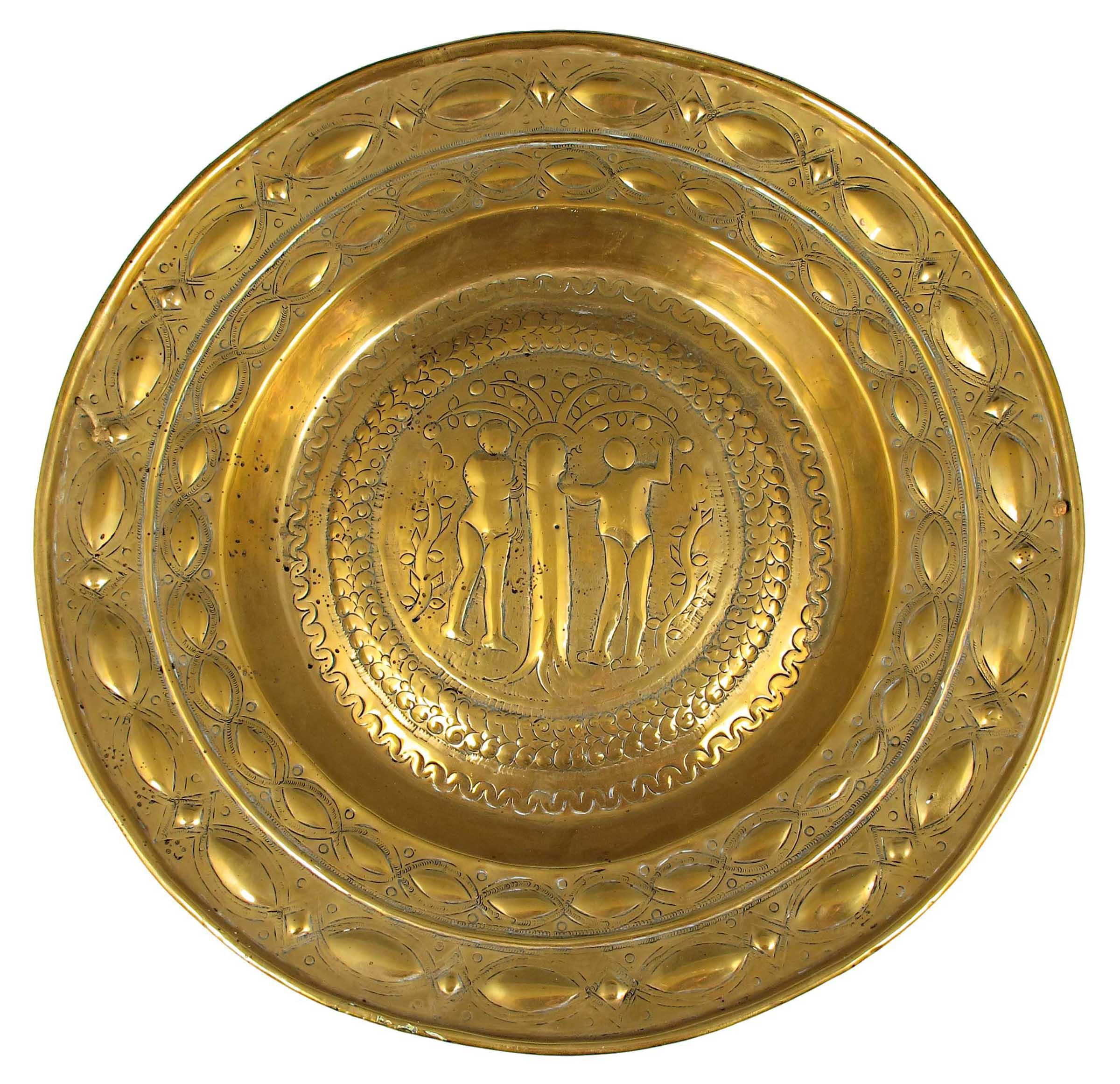 Appraisal: A brass alms dish