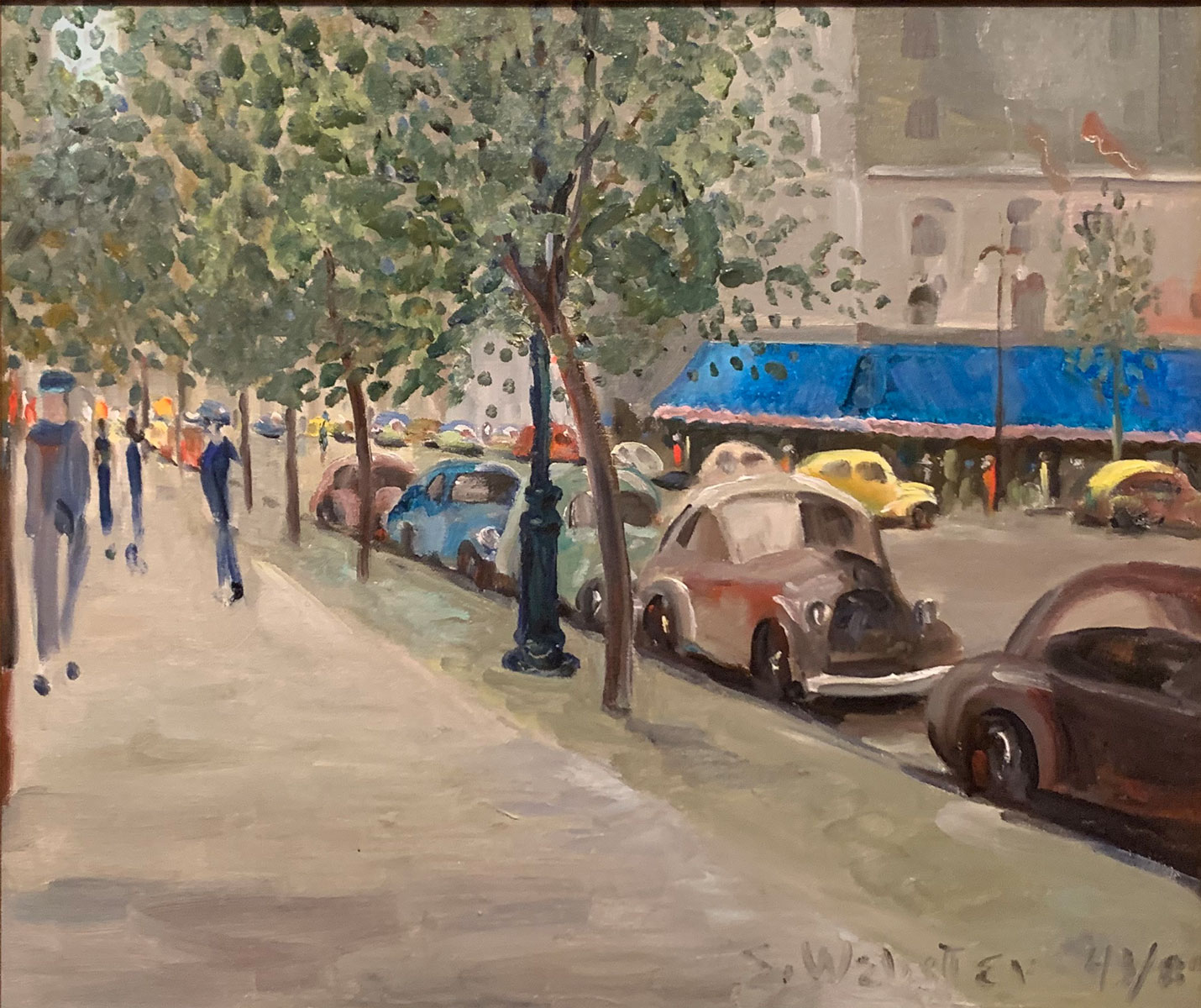 Appraisal: WEBSTER Stokley American - Scene from Paris in Painted in