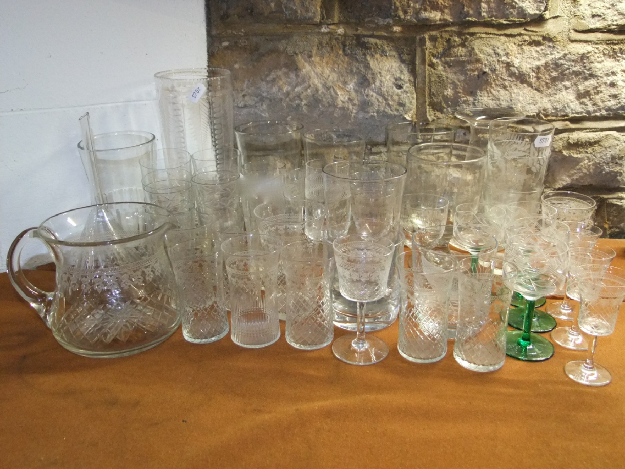 Appraisal: Selected antique and later drinking glasses to include various beakers