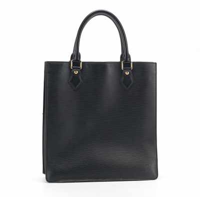 Appraisal: A Louis Vuitton Black Epi Leather Sac Plat GM Tote