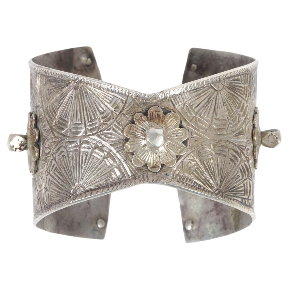 Appraisal: BEDOUIN MIDDLE EASTERN BERBER MOROCCAN NORTHERN AFRICA SILVER CURRENCY CUFF